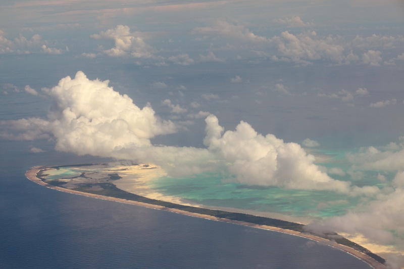 Kiribati islands from the air
