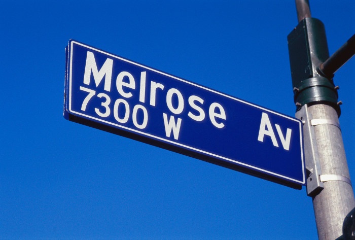 Melrose Avenue Los Angeles was made famous by the drama tv serries