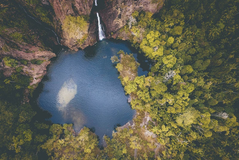 wangi falls litchfield national park aerial 