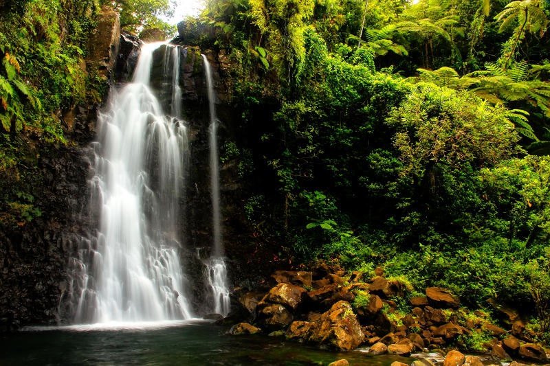 Tavoro Waterfalls in Bouma National Heritage Park, Taveuni Island.