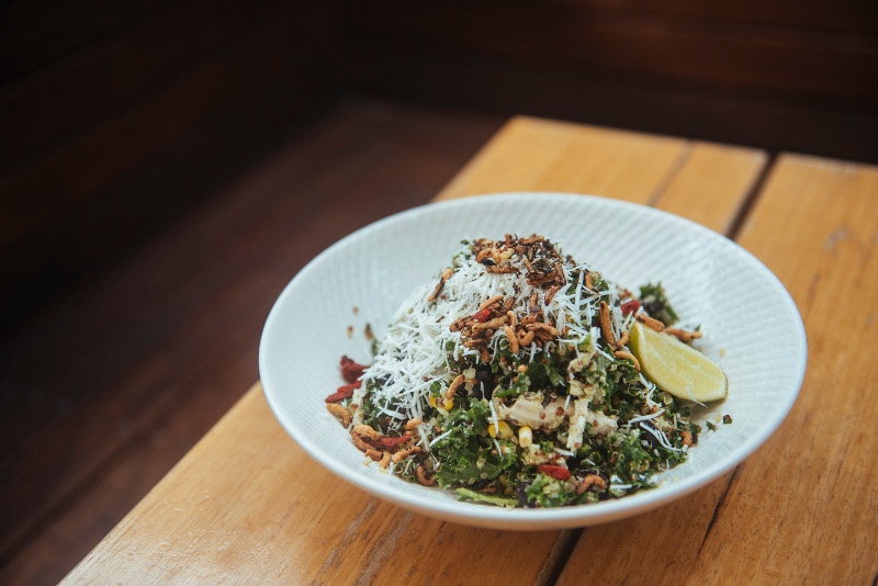 healthy salad on table