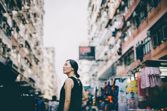 woman on hong kong street