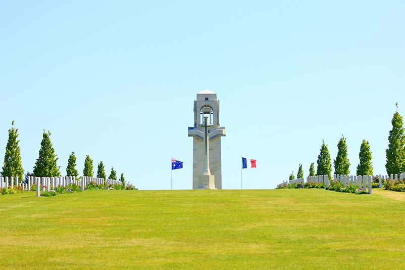 Delacour's Chateaux at Villers-Brettonneux Military Cemetery in Somme, France