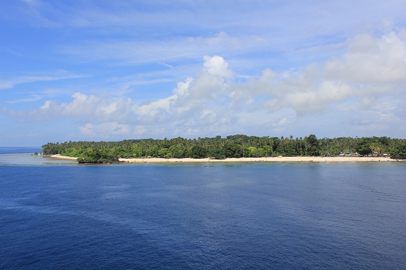 The view from the ship of Kirawina Island, PNG