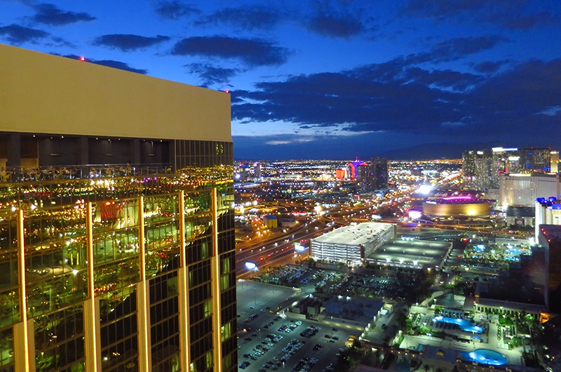 View of Las Vegas from Rivea Las Vegas restaurant