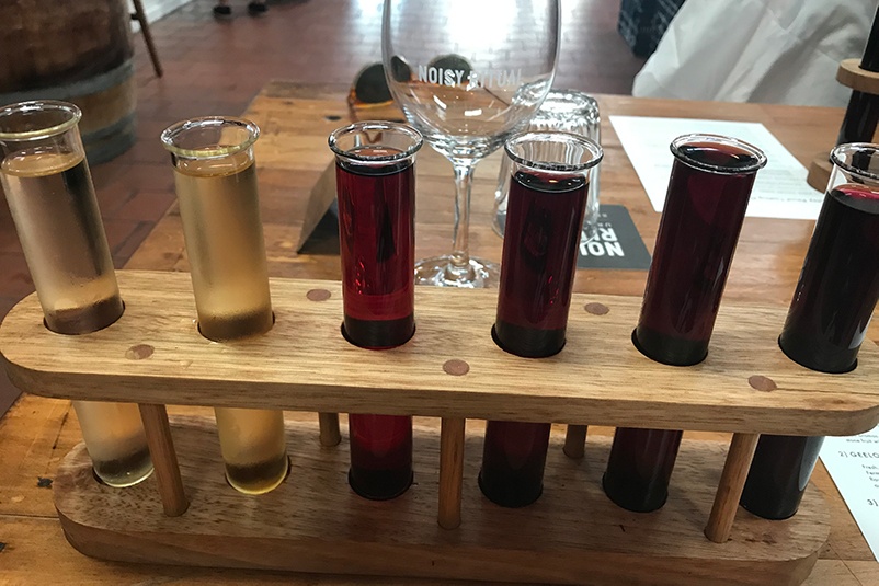 A wine flight at Noisy Ritual – Melbourne's urban winery