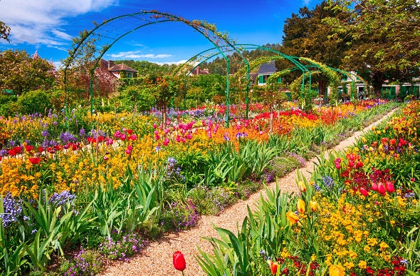 Monet's flower garden at Giverny, France.
