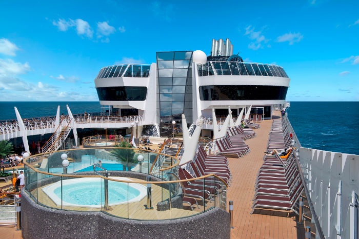 MSC Divina top deck and pools