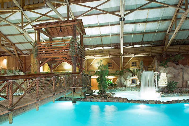 The pool at Disney's Davy Crockett Ranch accommodation.