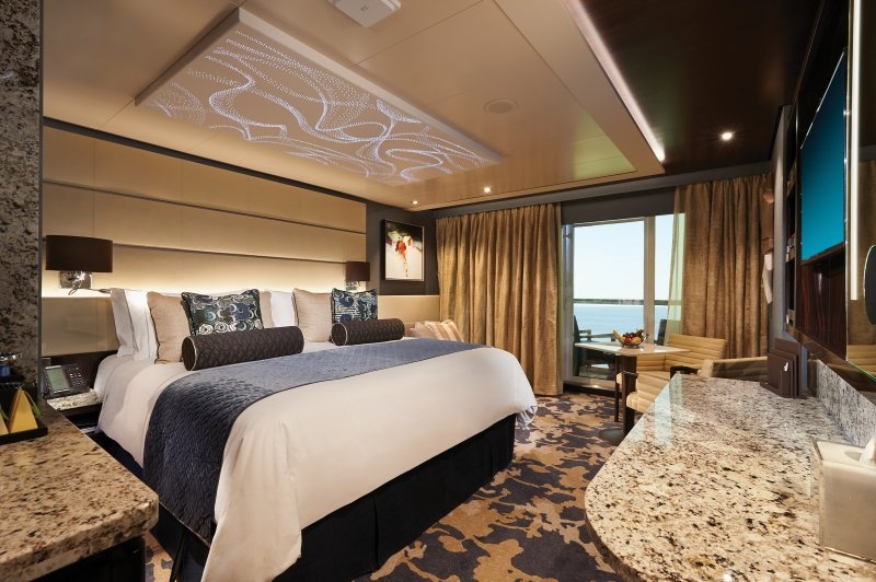 A Bliss Haven Courtyard Penthouse suite onboard Norwegian Cruise Lines. 