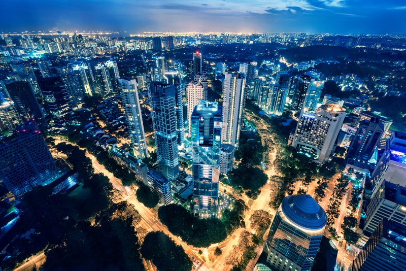 Orchard Road skyline singapore