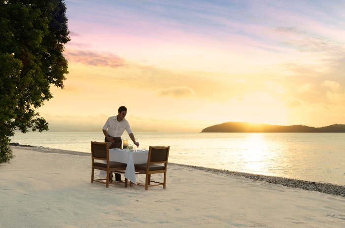 Dinner for two on the beach