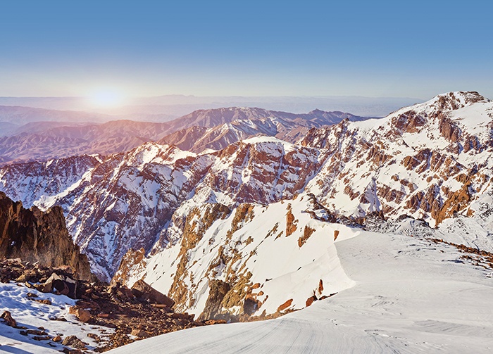 The snow-flecked Jebel Toubkal is a challenging summit but worth the climb for the panorama. 