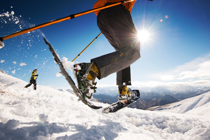 skiers at cecil peak queenstown new zealand