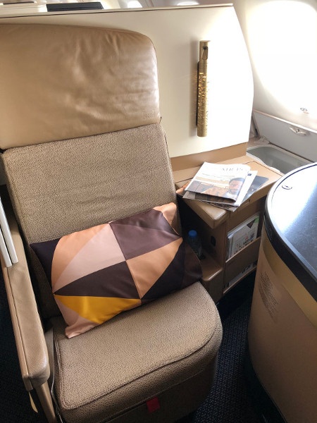 Legroom aboard Etihad Airways Business Class