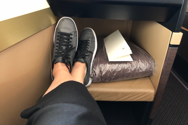 Legroom aboard Etihad Airways Business Class