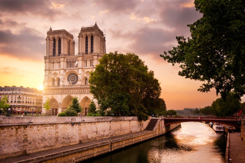 Notre Dame Cathedral monument, Paris, France