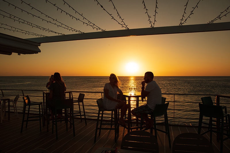 Sunset dining experience at Reefworld Pontoon