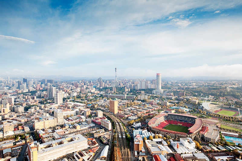 an aerial view of johannesburg 