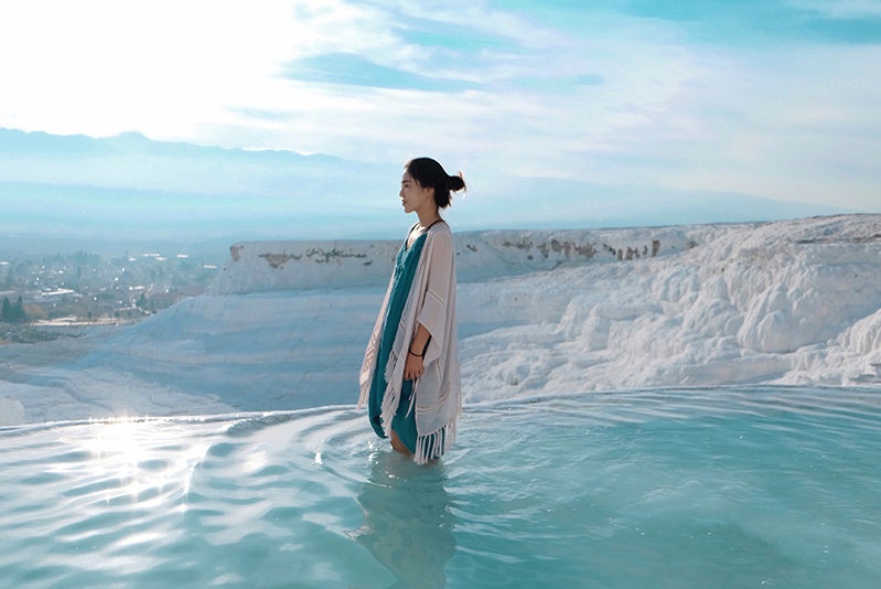 Woman at Pamukkale, Turkey