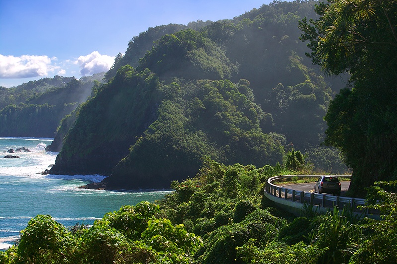 Road to Hana highway on Hawaii island