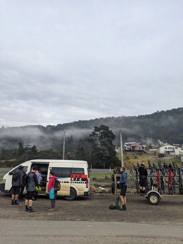 Group of people getting ready for their bike adventure