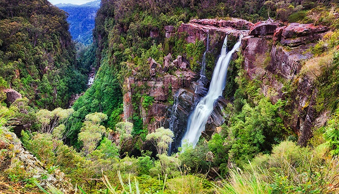 Southern Highlands bushland with waterfall