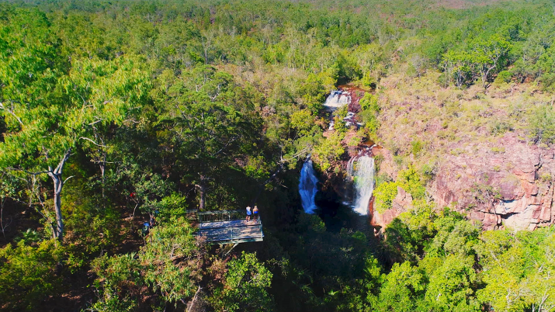 litchfield national park waterfall from above