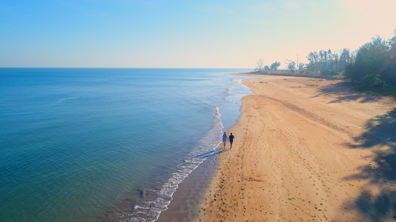 stroll on casuarina beach darwin from above