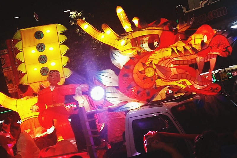 A dragon float in Sydney's Chinatown district of Haymarket