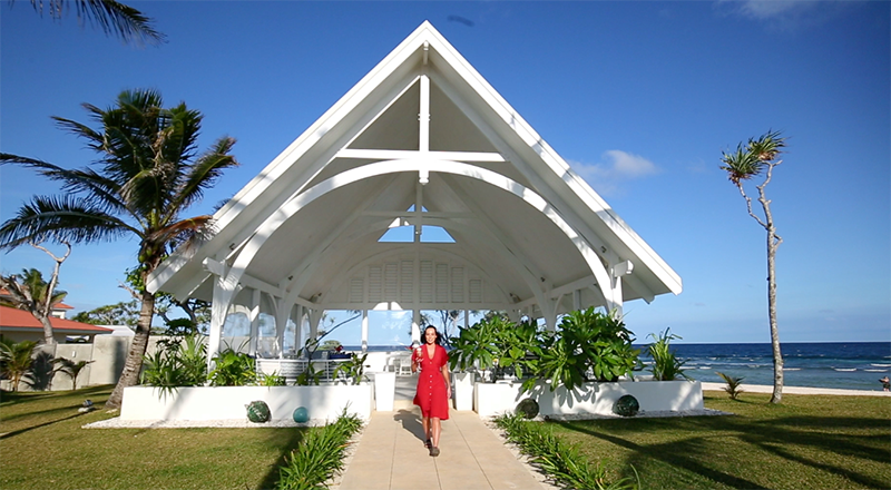 Outdoor chapel venue at Tamanu on the Beach Resort and Spa