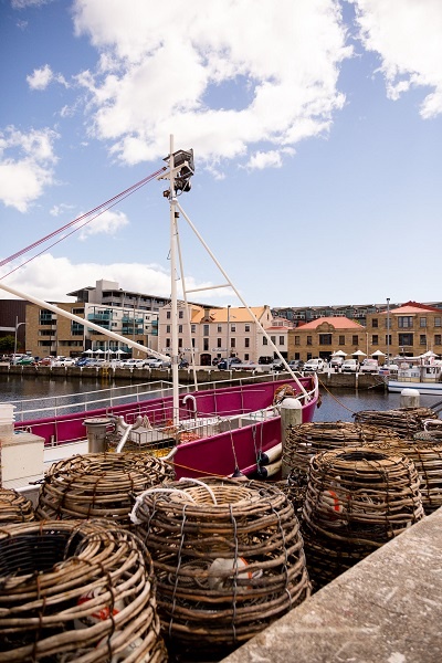 boat on waterfront in hobart