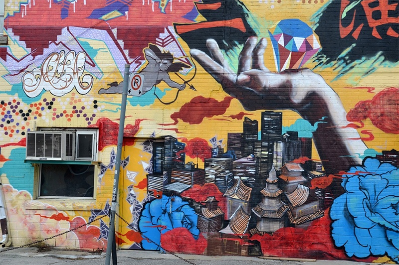 Graffiti wall street art in Toronto