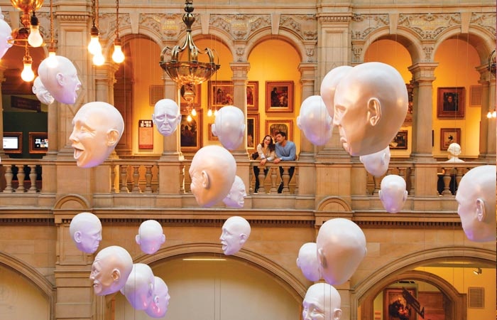 art exhibition at Kelvingrove Museum, Glasgow