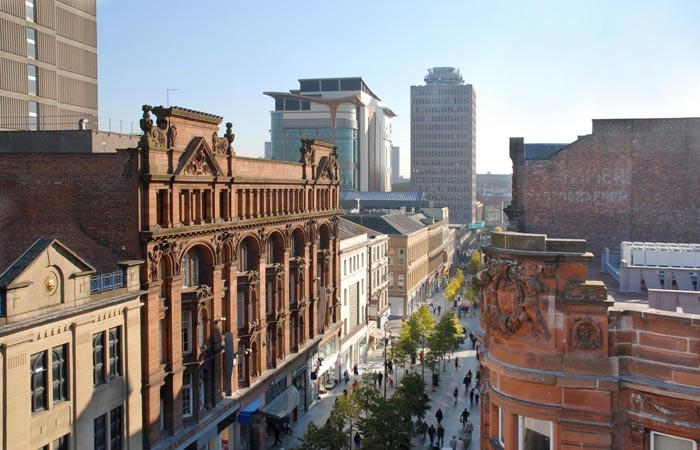 view down Sauchiehall Street, Glasgow