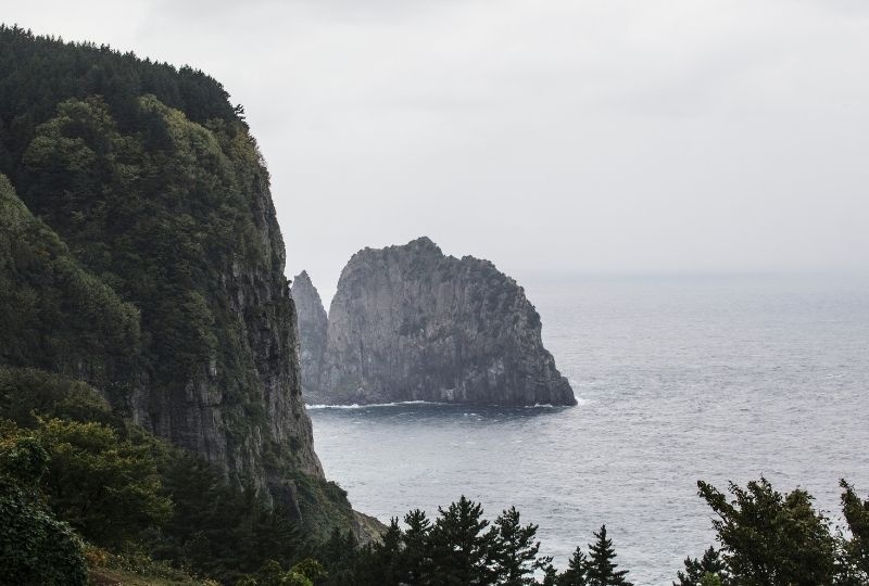 Misty view of Ulleung-do Island