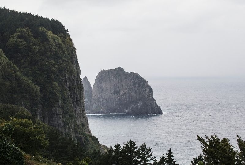 Misty view of Ulleung-do Island 