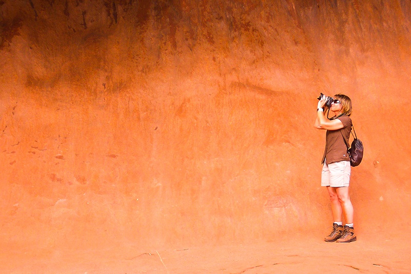 Woman in NT red dirt