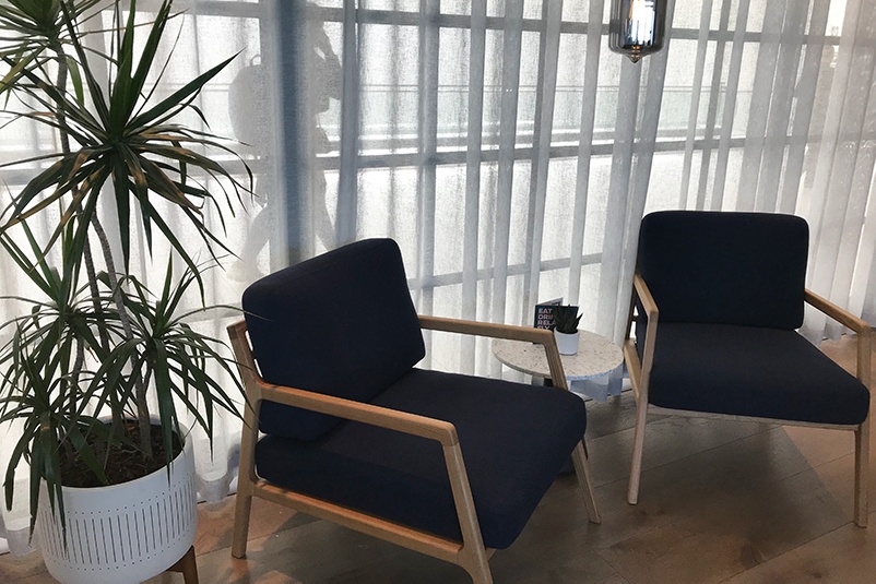 chairs in airport lounge