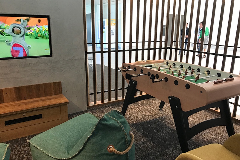 games room at airport lounge