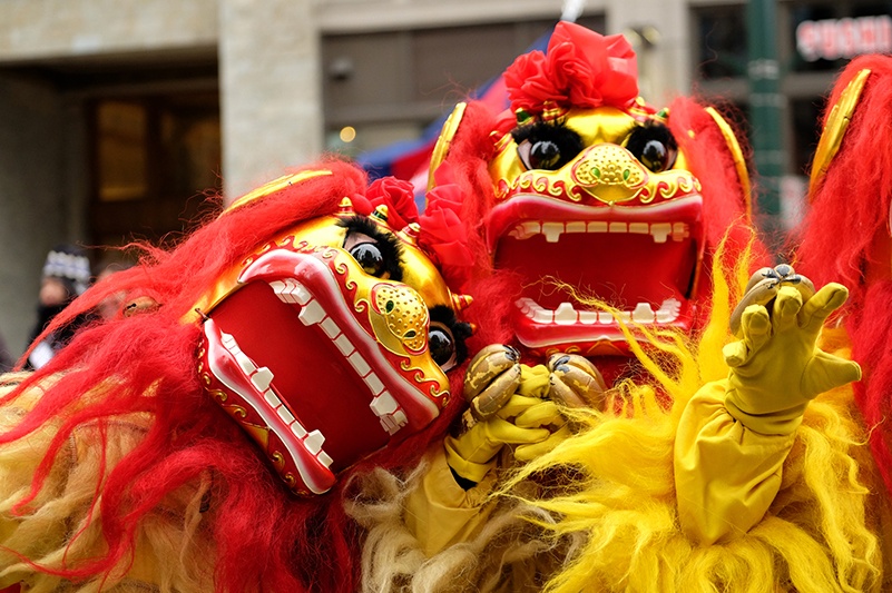Dragons in Vancouver for Chinese New Year