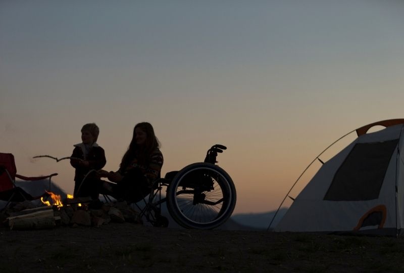 Image of wheel chair accessible camp site in Colorado