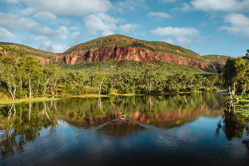 Mt Mulligan kayak on the lagoon
