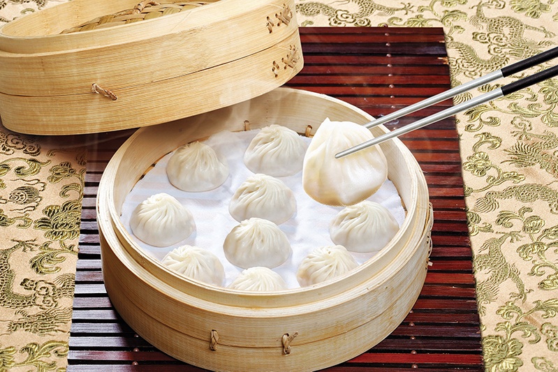 Soup dumplings at Din Tai Fung restaurant