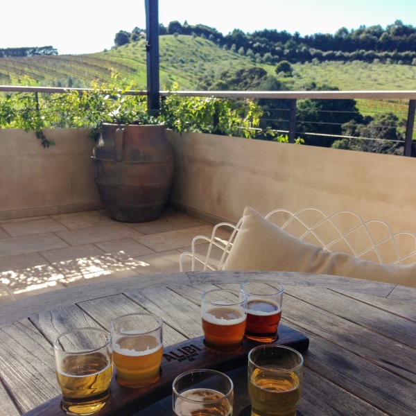 Alibi beer tasting at Tantalus Estate Vineyard on Waiheke Island