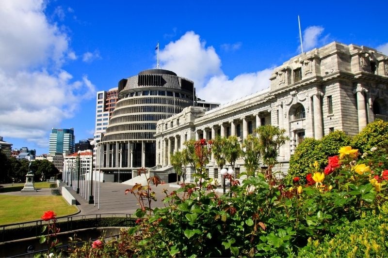 New Zealand’s Parliament buildings, Wellington.