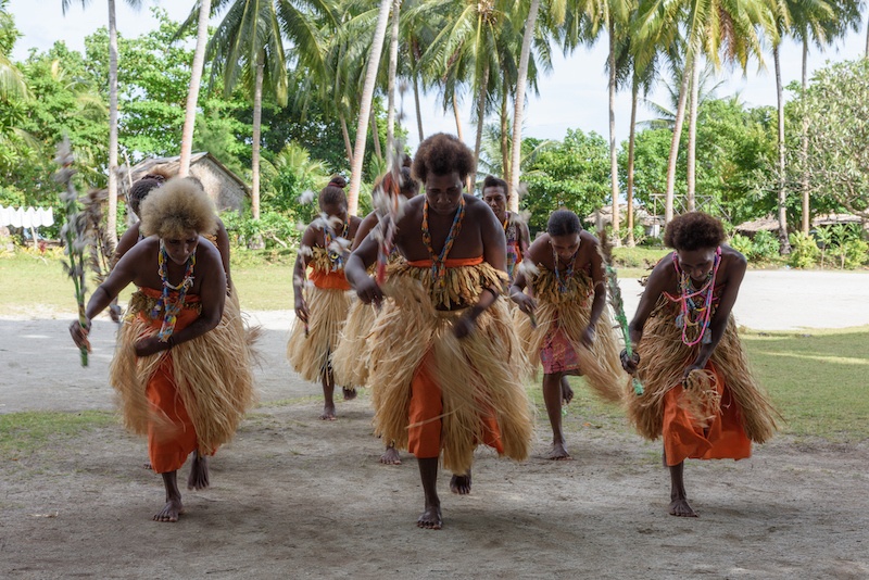 Traditional dance in Karumolun Village, Solomon Islands