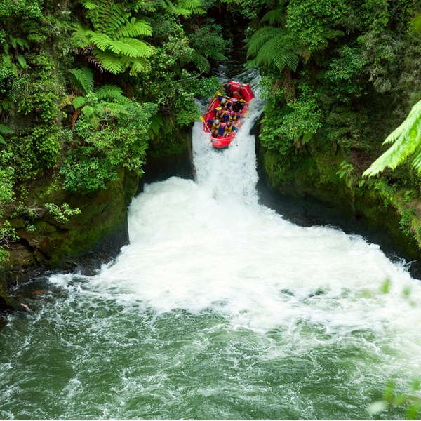 Whitewater rafting in Rotorua.