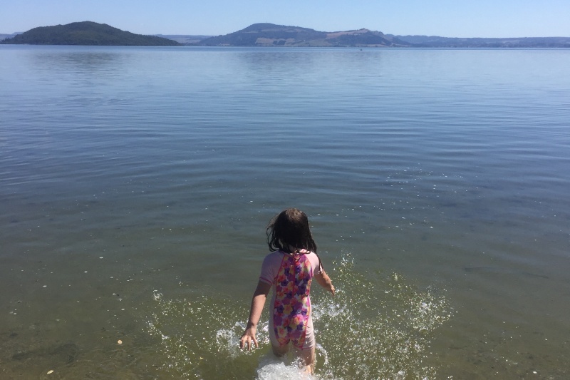 Swimming spot near Mourea, Lake Rotorua