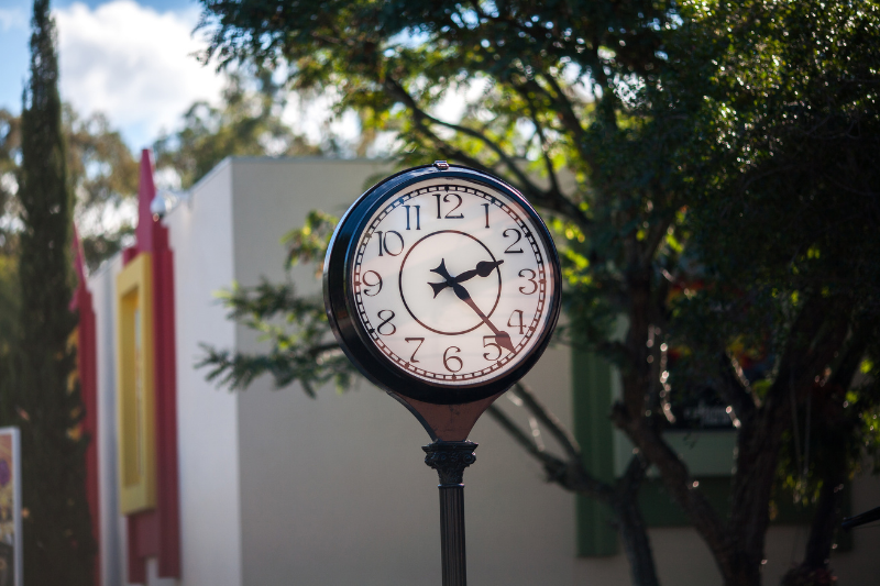 Vintage Clock at Warner Bros Movie World, Gold Coast